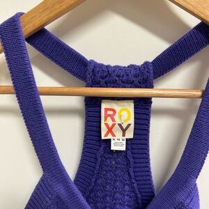 Roxy Purple Ribbed Knit Top
